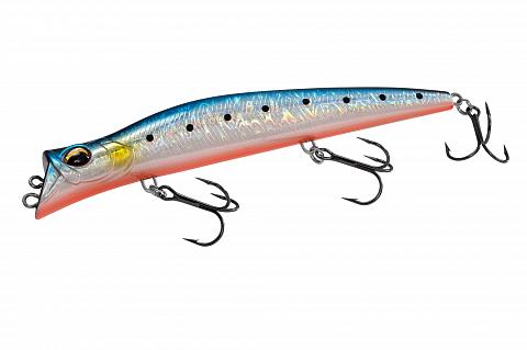 Фото воблер kyoda pocky minnow-130f, длина 130 мм, вес 17,5  гр, цвет p1043 заглубление 0,1 - 0,2 м.