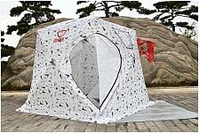 Фото палатка куб "condor" зимняя утепленная 1,8 х 1,8 х 1,95  белый камуфляж