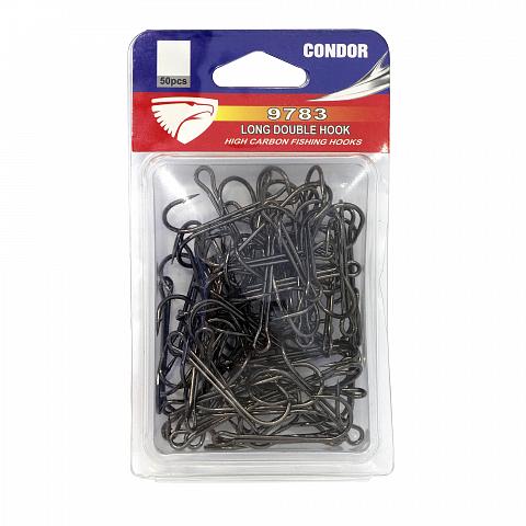 Фото крючок-двойник condor long double hook №1/0 bn (50 шт/упак)