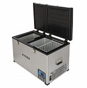Фото автохолодильник kyoda bcds100, двухкамерный, объем 100 л, вес 32 кг