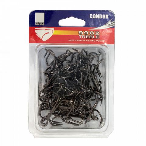 Фото крючок-тройник condor treble hook №5/0 bn (25 шт/упак)