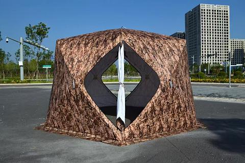 Фото палатка куб "condor" зимняя утепленная 6 сторон, 3,6 х 3,2 х 2,2 темный кмф