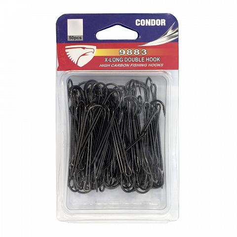 Фото крючок-двойник condor x-long double hook №2/0 bn (50 шт/упак)