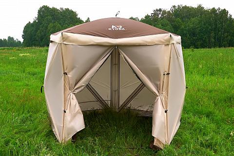 Фото шатер туристический kyoda 5 сторон, р.260*260*226см, плотн190т, 210d, столб воды 3000мм, вес 7,9кг